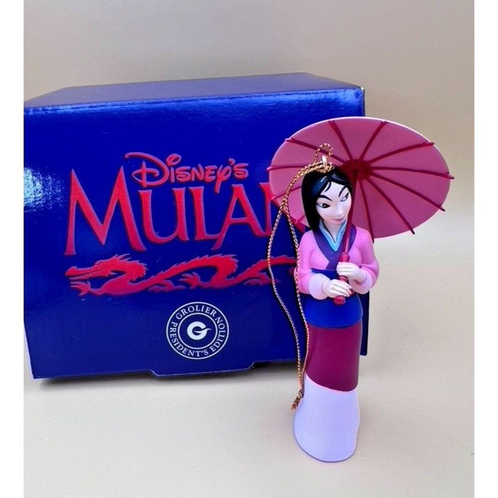 Disney PRINCESS MULAN Christmas Ornament Grolier Presidents Edition in Box